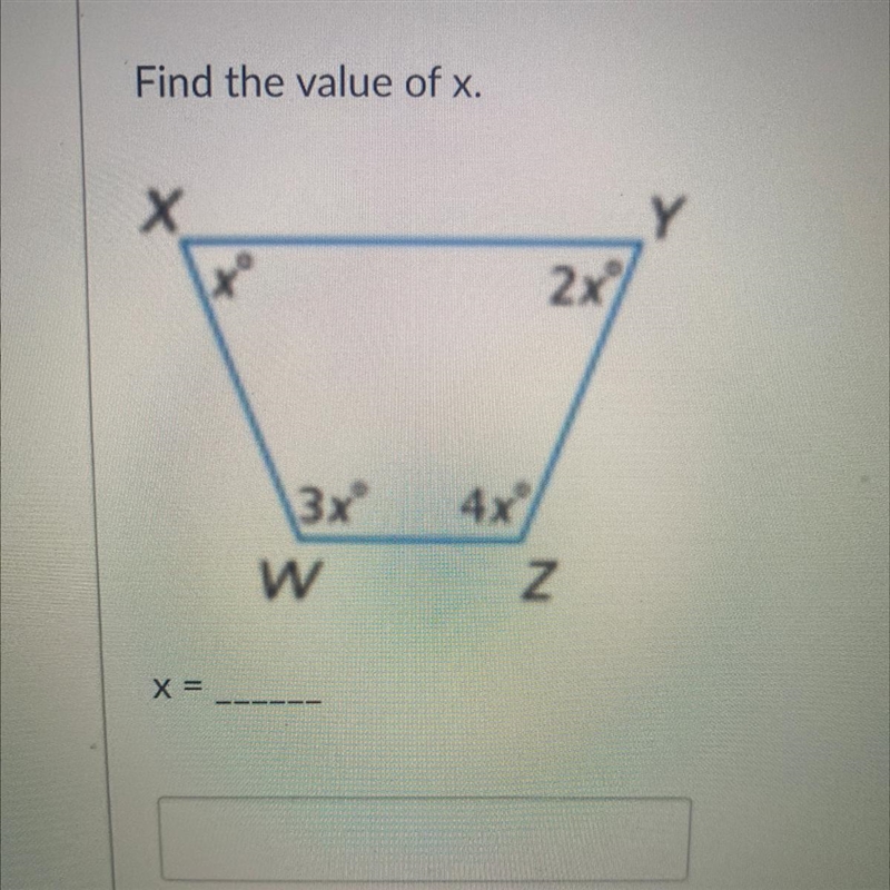 Can someone please help me find the value of x-example-1