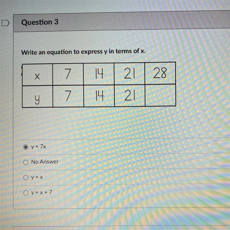 Express y in terms of x-example-1