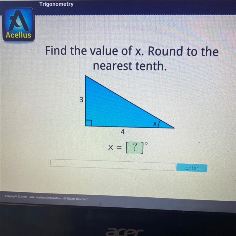 Find the value of x. Round to the nearest tenth.-example-1