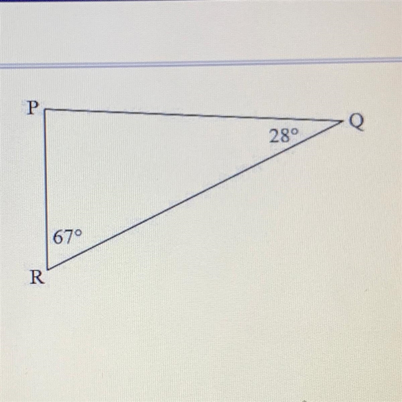 I REALLY NEED THIS ANSWER ASAP !!! Find the measure of ZP A) 39 B) 80° C) 85 D)90°-example-1