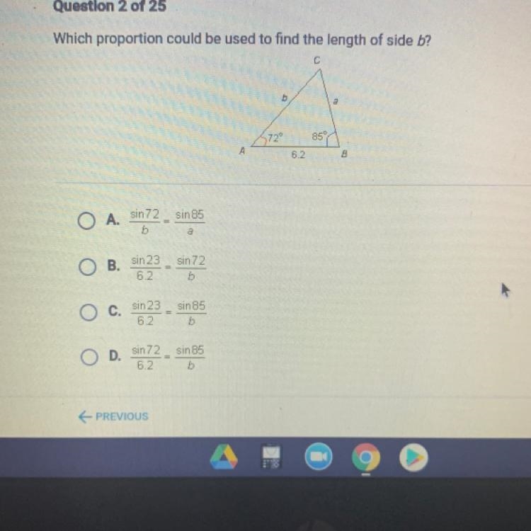 Which proportion could be used to find the length of side b? 6 720 859 A 6.2-example-1