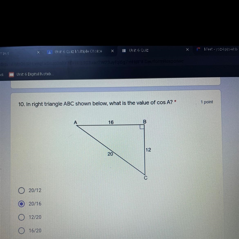 What is the value of cos A?-example-1