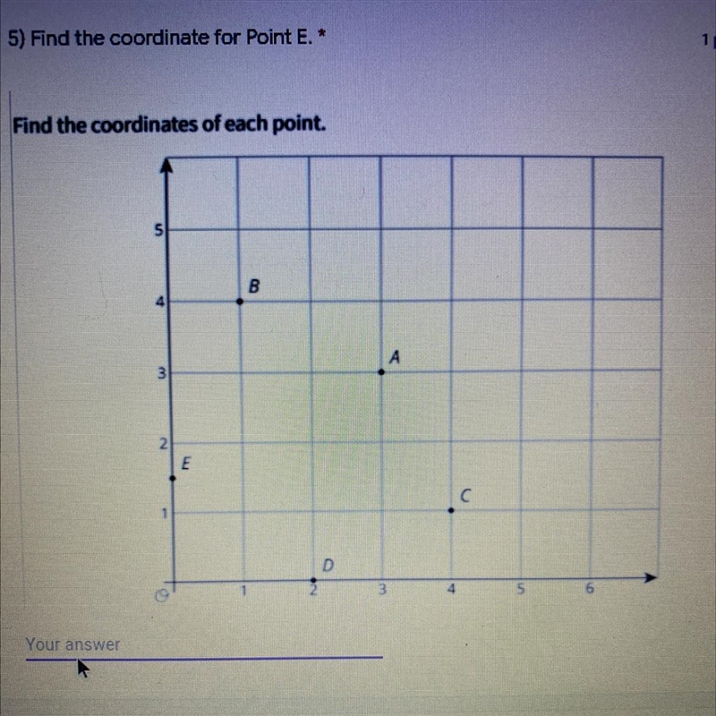 Find the Coordinates for Point E.-example-1