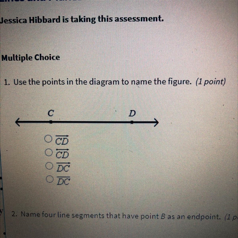 1. Use the points in the diagram to name the figure. C D is is 8 IA DC-example-1