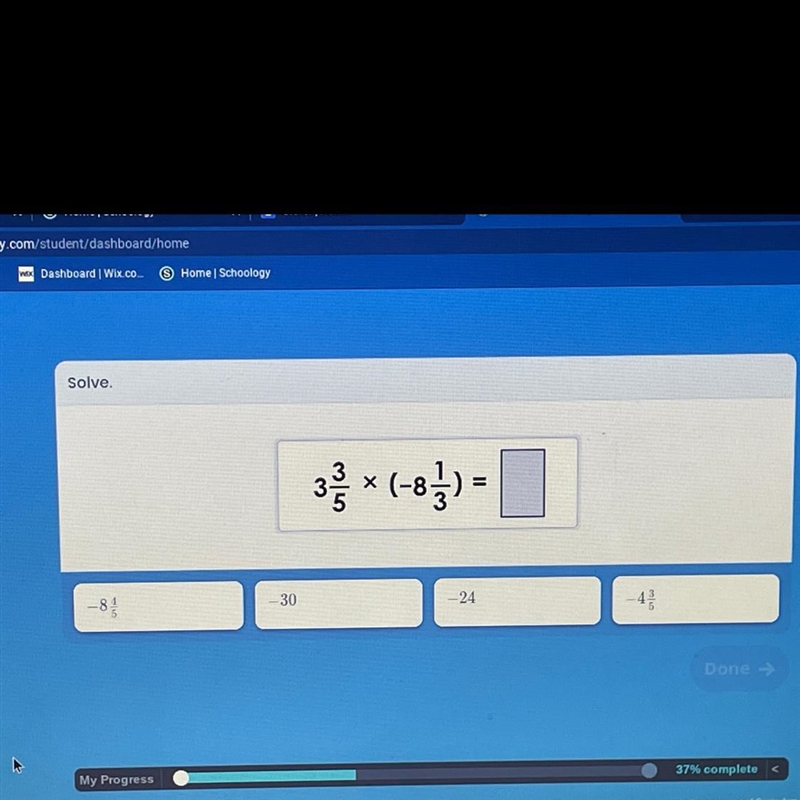 Solve. 33 * (-81) = -30 -24-example-1