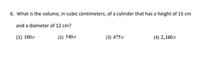 what is the volume, in cubic centimeters, of a cylinder that has a height of 15 cm-example-1