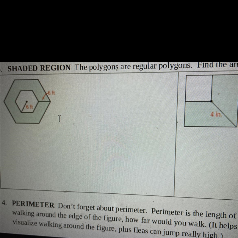 The polygons are regular polygons. What is the area of the shaded region? Please my-example-1