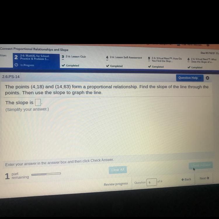 HELP ASAPP!! The points (4,18) and (14,63) form a proportional relationship. Find-example-1