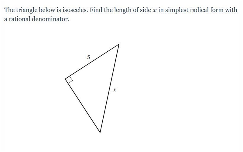 Need help and NO LINKS!!! Special Right Triangles (Radical Answers)-example-1