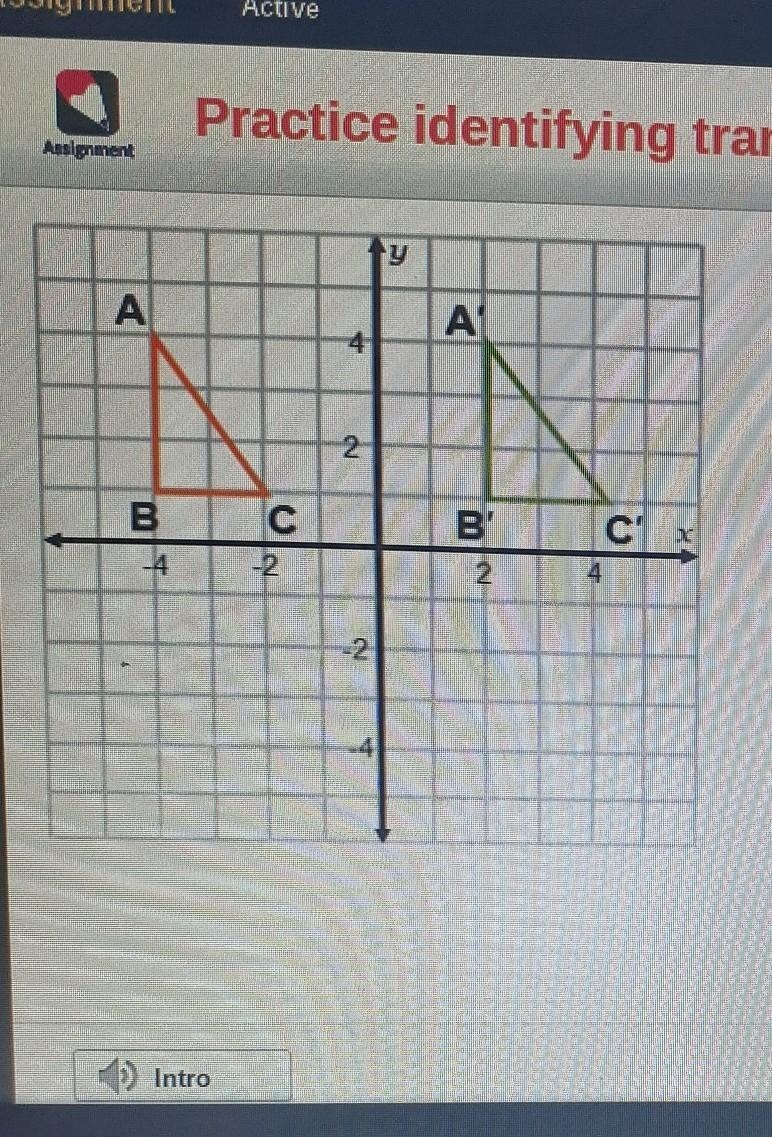 The translation shown in the graph moves the figure to the right. What kind of translation-example-1