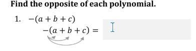 Find the opposite of each polynomial.-example-1