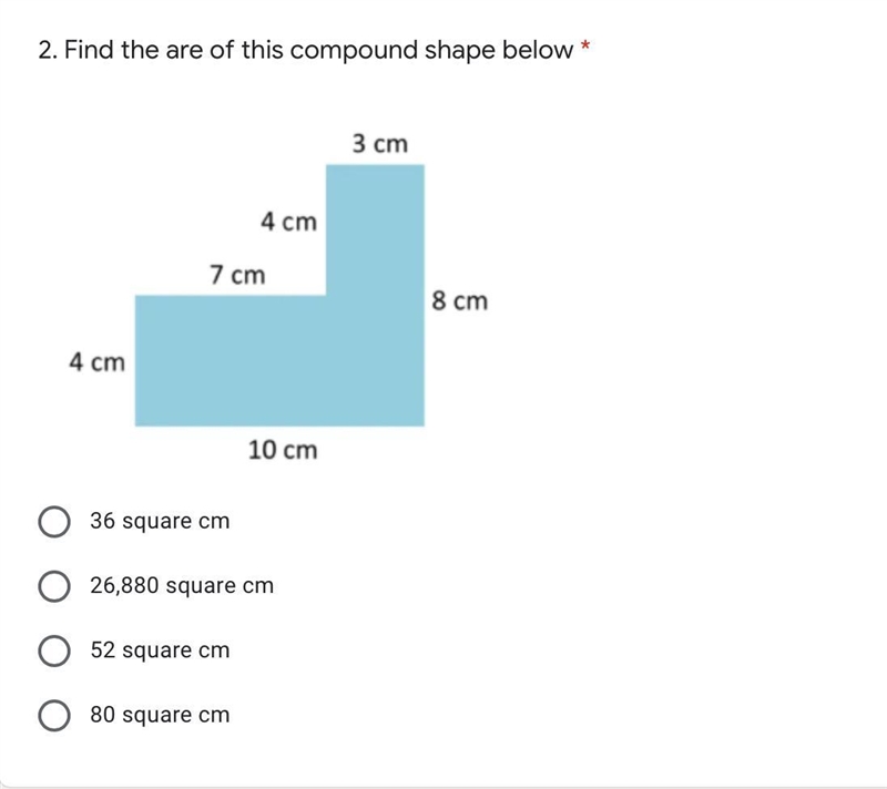 Find the are of this compound shape below *-example-1