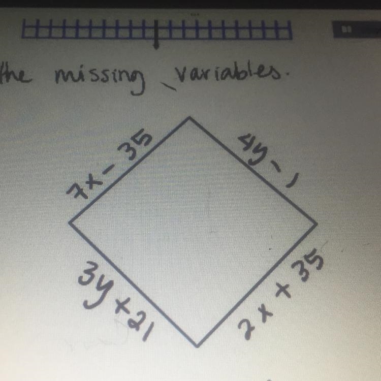 Solve for the missing variables.-example-1