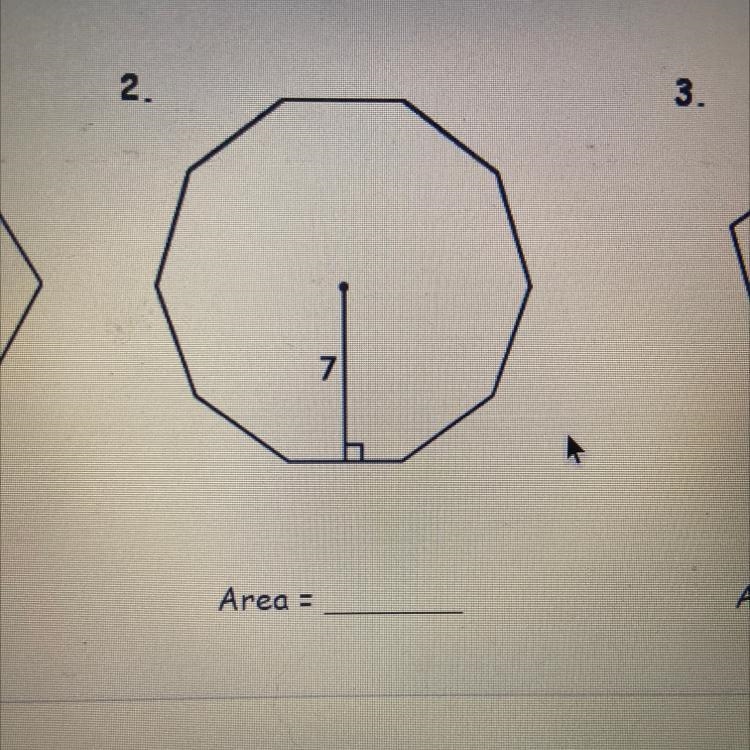 Can someone help me find the area of this decagon?-example-1