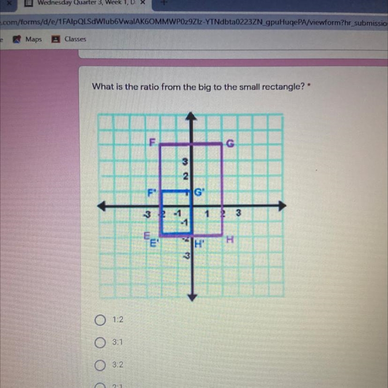 What is the ratio from the big to the small rectangle? *-example-1