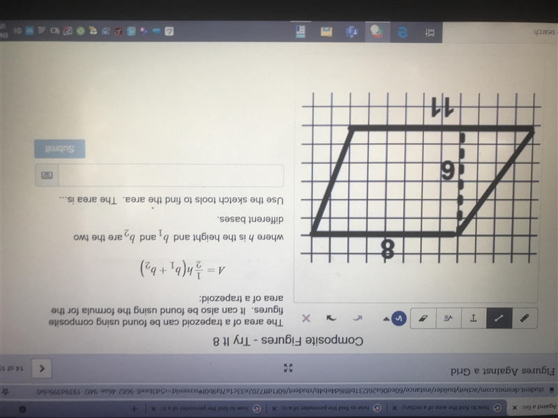 Whats the area of this shape-example-1