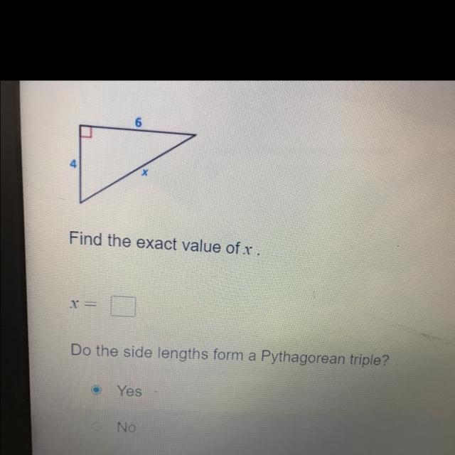 Find the value of x using the pythagorean theorem.-example-1