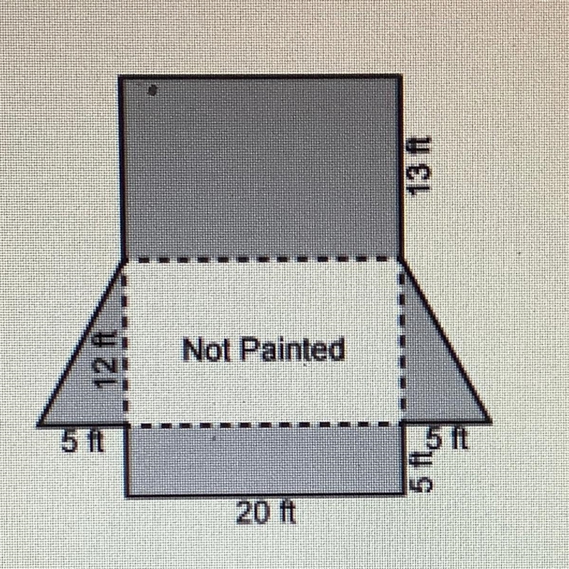 The manager of a local skate park wants to paint a skating ramp shaped like a triangular-example-1