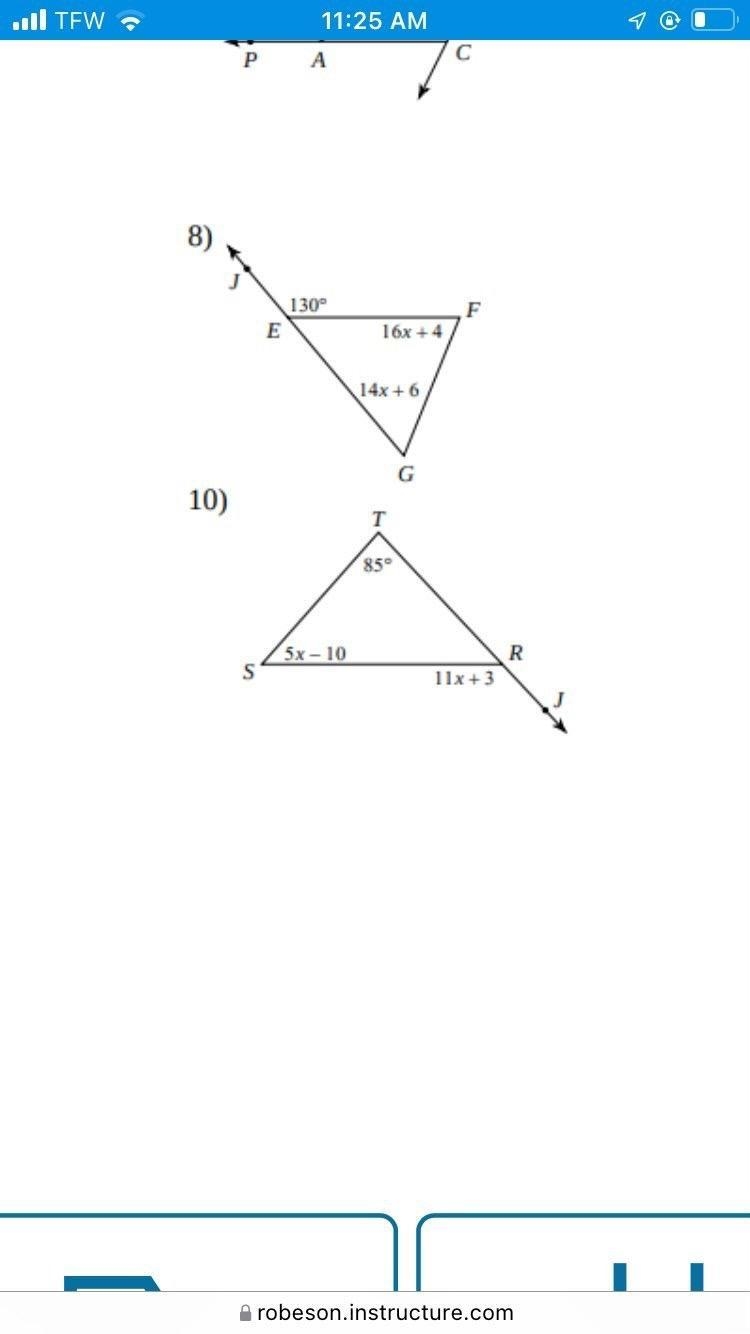 Find X in the triangles-example-1