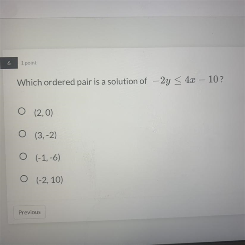 Which ordered pair is a solution?-example-1