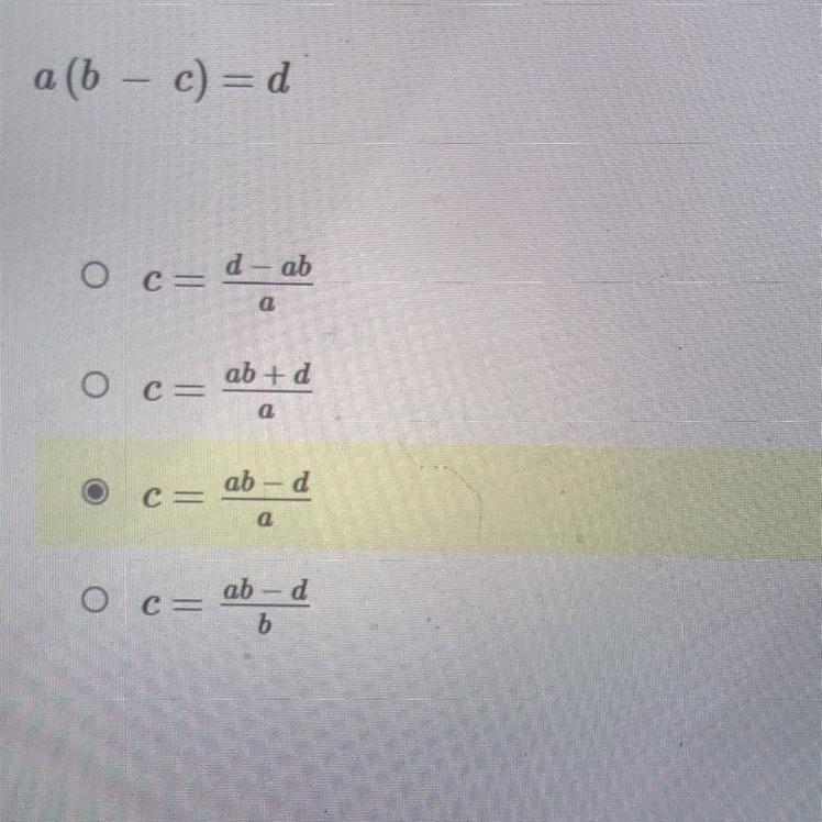 Solve for c. Please help quickly with an explanation, I don’t get it :(-example-1