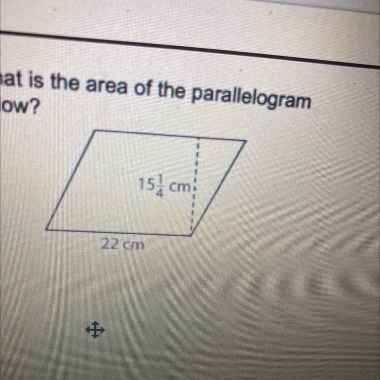 What is the area of the parallelogram below?-example-1