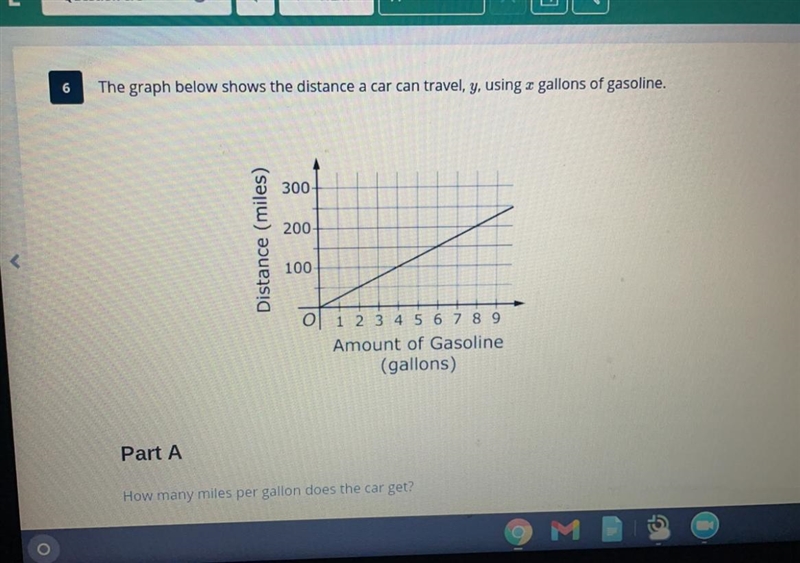 PLease help! How many miles per gallon does the car get?-example-1