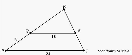 In the diagram, QS || PT What is the length of QR?-example-1