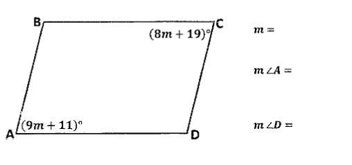 Given that ABCD is a parallelogram. Find the following-example-1