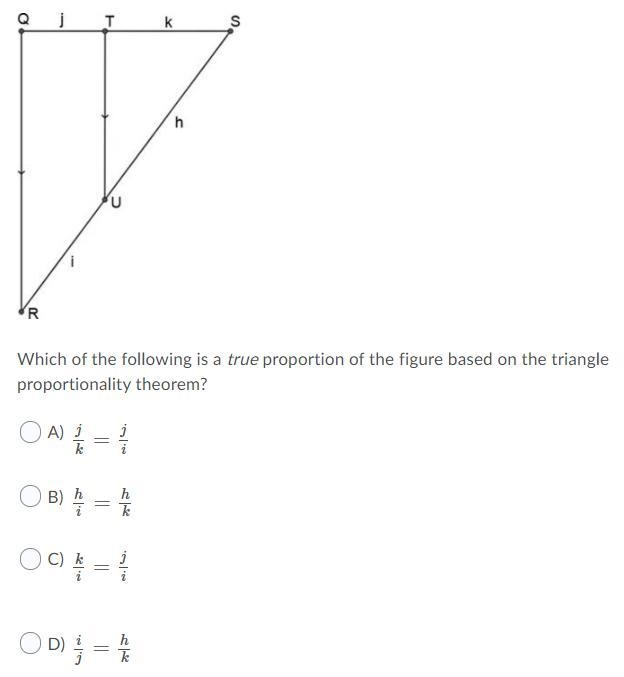 Which of the following is a true proportion of the figure based on the triangle proportionality-example-1