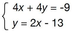 Which of the following ordered pairs are solutions to the system of equations below-example-1