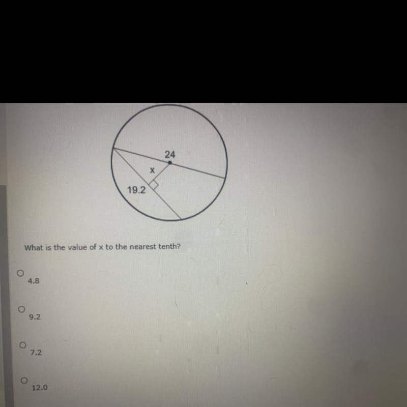 What is the value of x to the nearest tenth ?-example-1