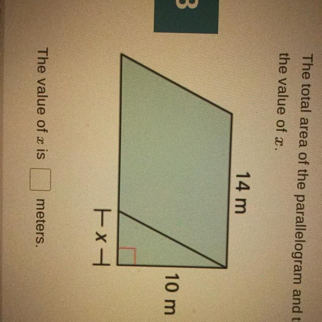 The total area of the parallelogram and the triangle is 160 square meters. Find the-example-1