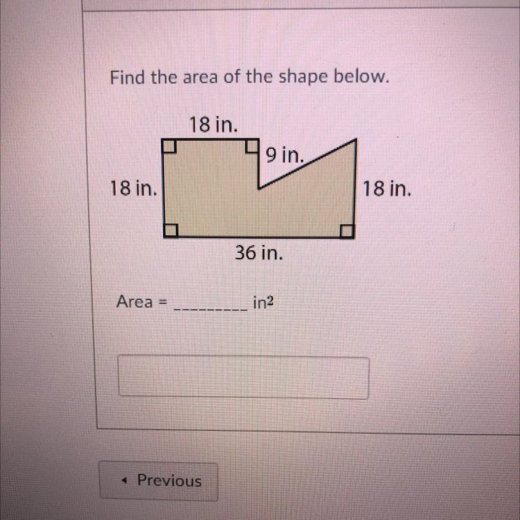 Find the area of the shape below-example-1