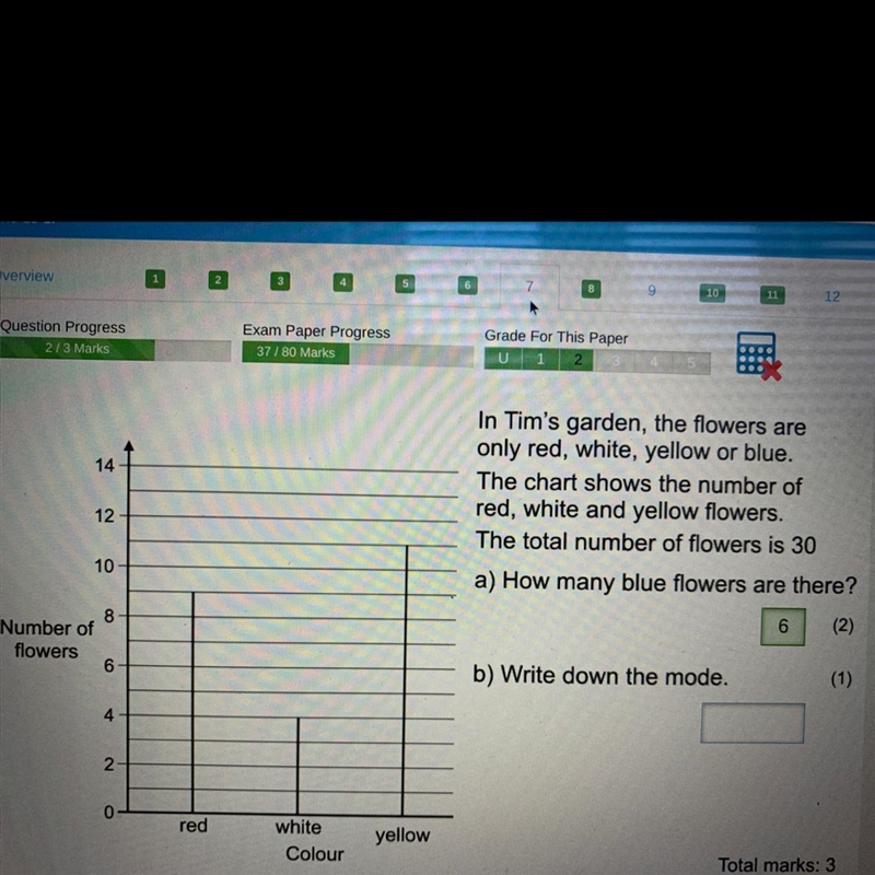 B) What is the mode?-example-1