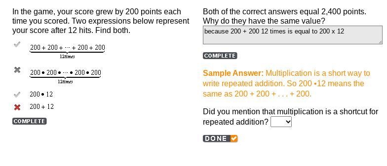 Did you mention that multiplication is a shortcut for repeated addition?-example-1