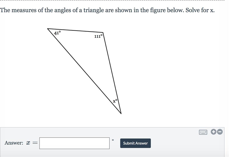 What is X equal to in this problem?-example-1