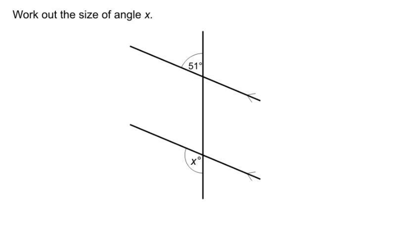 What's the size of angle x?-example-1