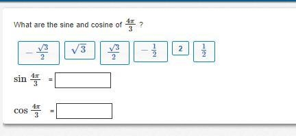 What are the sine and cosine of 4π/3?-example-1