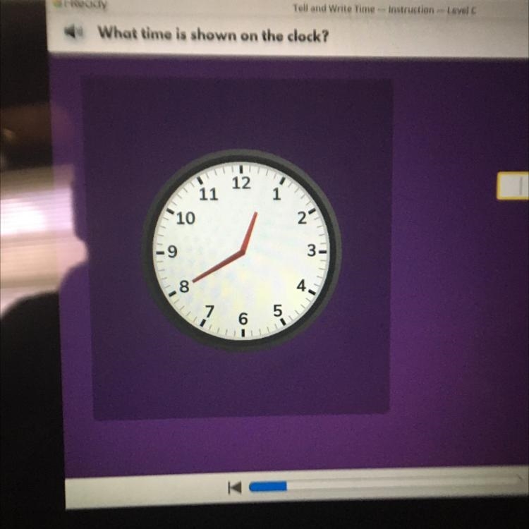 What time is shown on the clock?-example-1