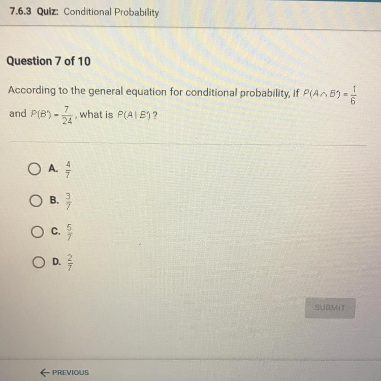 According to the general equation for conditional probability, if PLAN B) ==and P-example-1