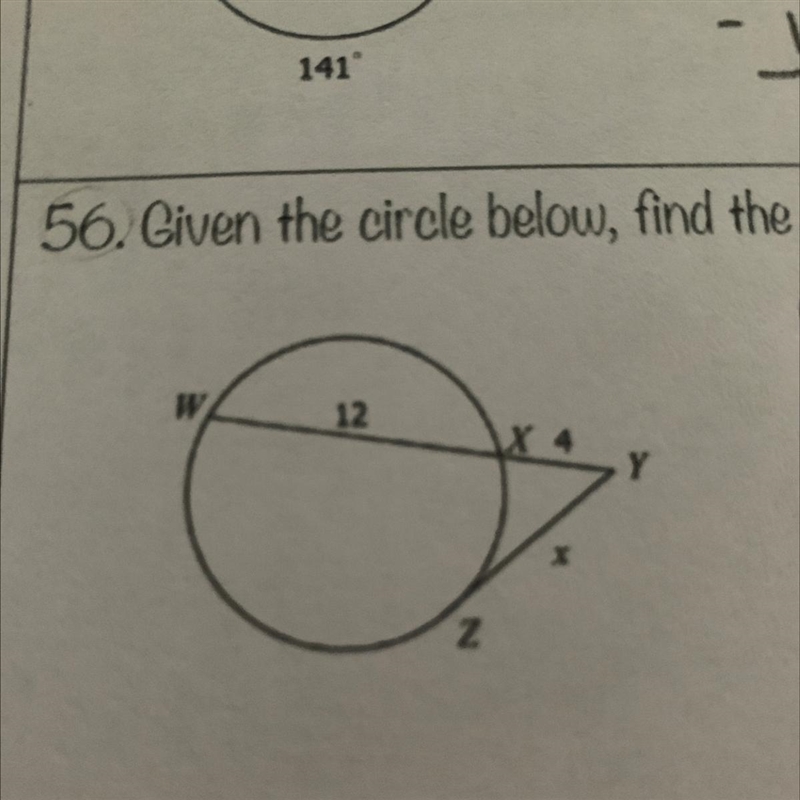 I need to find the value of x. I also need to show my work so if anyone answers this-example-1