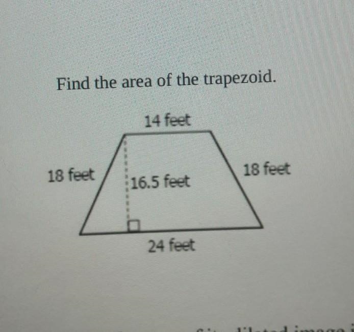 I need help finding the area to the trapezoid for geometry class :) ​-example-1