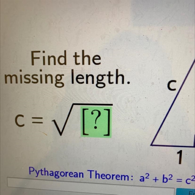 In the pythagorean theorem what does the b stand for-example-1