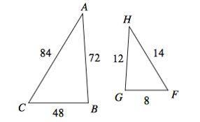 Are the triangles similar? A. Yes, by SSS~ Postulate B. Yes, by SAS~ Postulate C. Yes-example-1