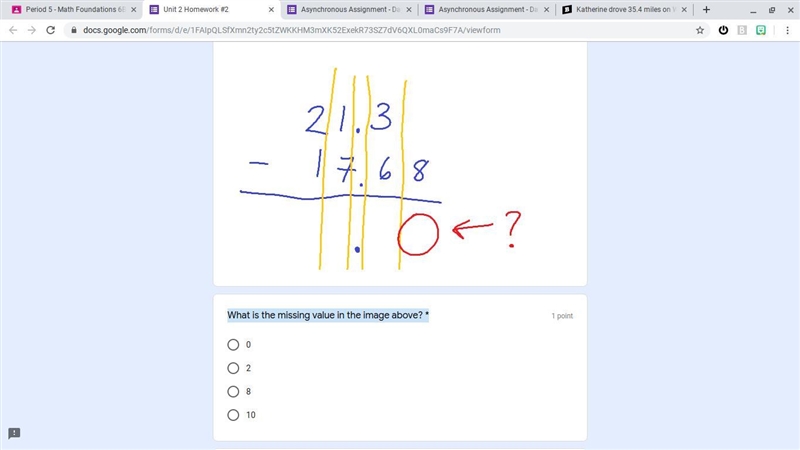 What is the missing value in the image above? *-example-1