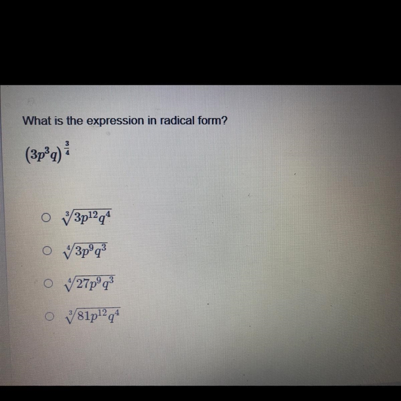 What is the expression in radical form?-example-1