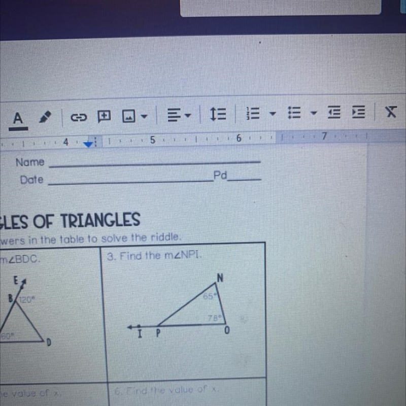 Find the mZNPI Exterior angles of triangle-example-1