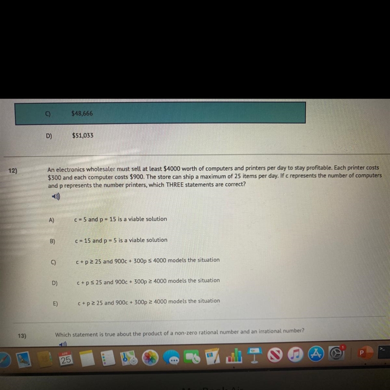 $51,033 An electronics wholesaler must sell at least $4000 worth of computers and-example-1