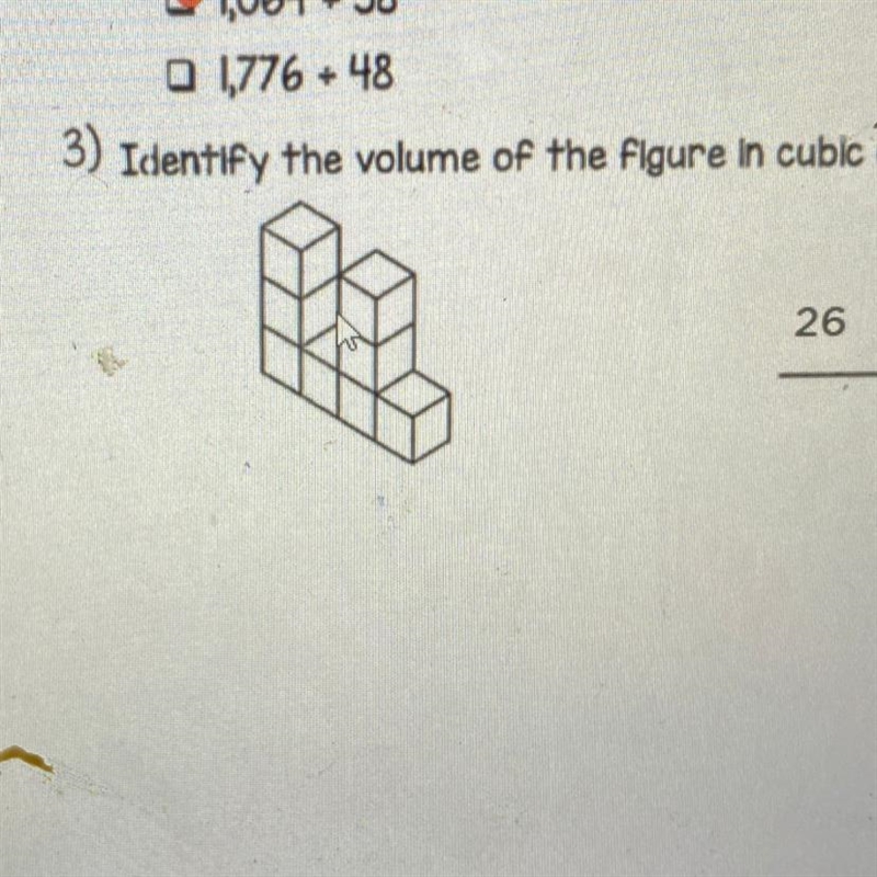 Identify the volume of the figure in cubic units.-example-1